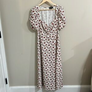 White and rose dress by Danielle Bernstein, size 6